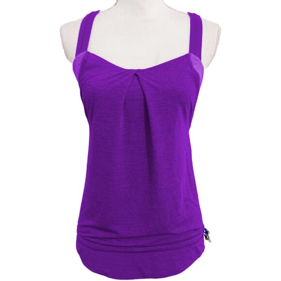 Lululemon Rest Less Tank Heathered Bruised Berry / Wee Stripe Bruised Berry - Picture 10 of 14